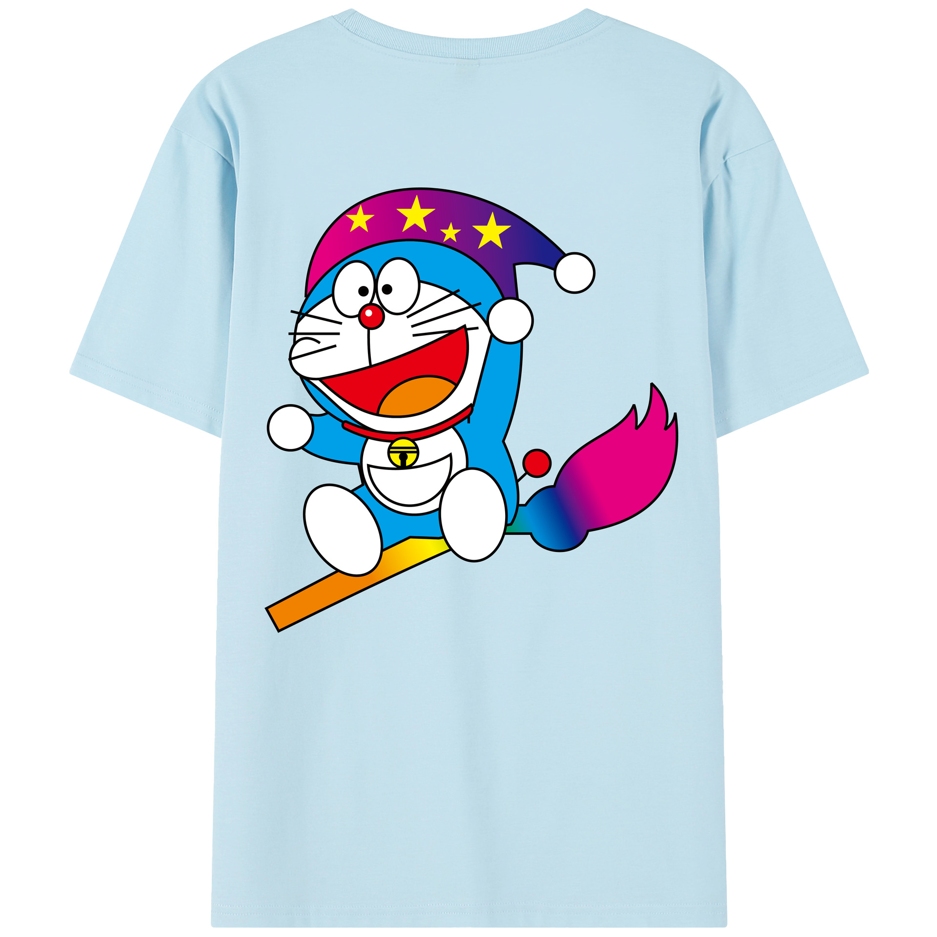（画像用） ドラえもん Doraemon 綿100％半袖Tシャツ（背面プリント）